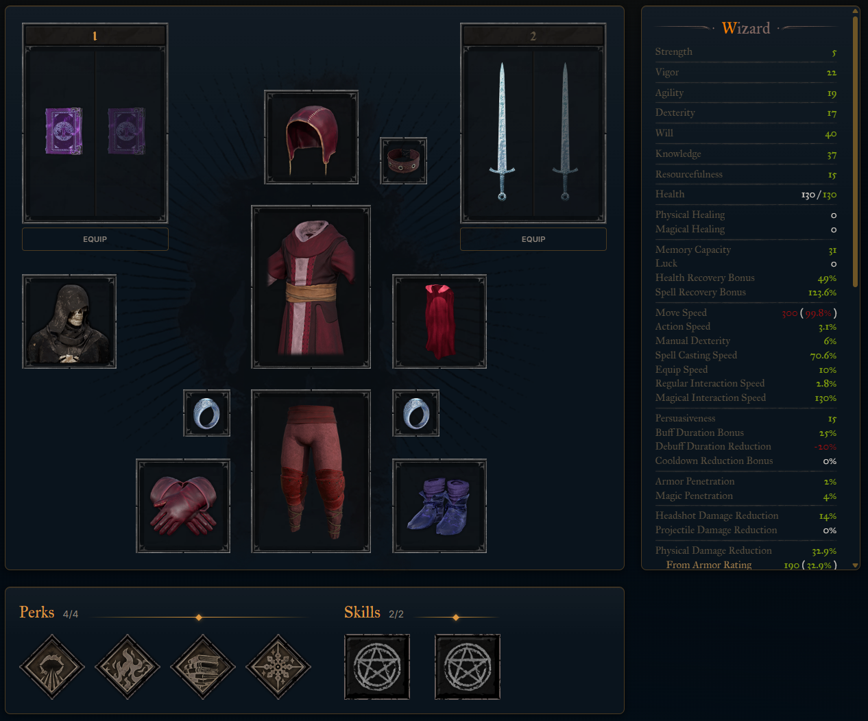 Open the build calculator